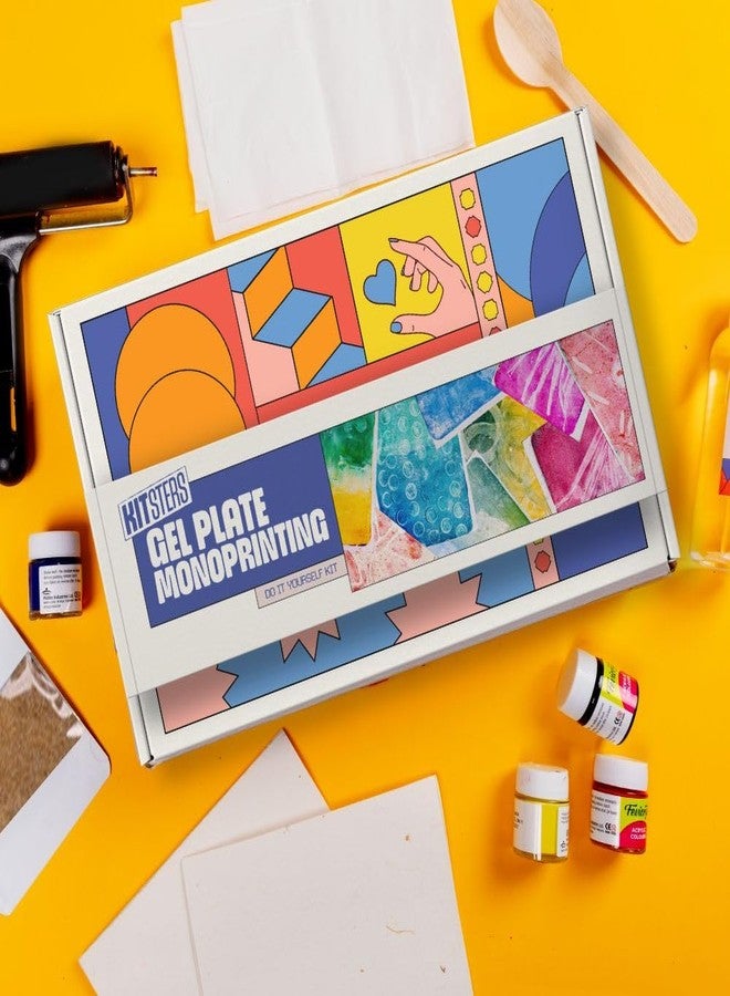 Kitsters DIY Gel Plate Monoprinting Kit - Complete Art & Craft Set | Gelli Printing | Creative Hobby Kit for Adults & Kids | Ideal Birthday Gift & Return Gift | Art Kit for Ages 8+ - Image 2